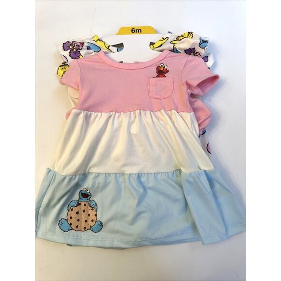 Sesame Street 4 Piece Dress Baby Girl 6 Month Set - Picture 1 of 3